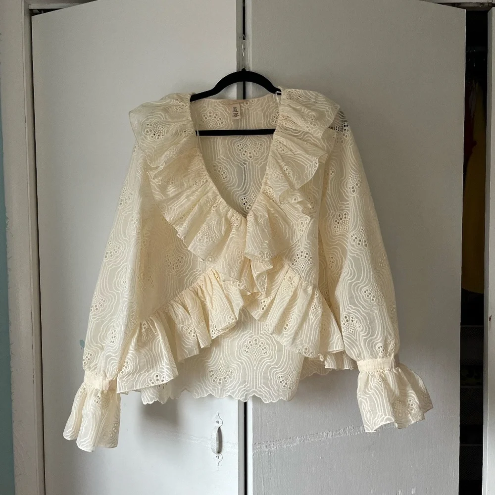 H&M Ruffle Blouse - Picture 1 of 3